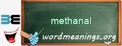 WordMeaning blackboard for methanal